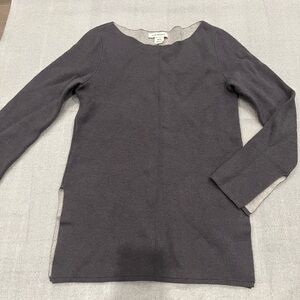 [XS]Club Monaco Charcoal Gray EUC Mauve Merino Alpaca Blended Knit Sweater